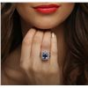 Image 5 : 14KT White Gold 5.60ct Tanzanite and Diamond Ring