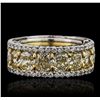 Image 1 : Platinum and 18KT Yellow Gold 12.90ctw Diamond Ring