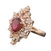 Image 4 : 14KT Rose Gold 3.14ct Ruby and Diamond Ring