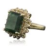 Image 2 : 14KT Yellow Gold 10.80ct Emerald and Diamond Ring