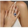 Image 5 : 18KT White Gold 8.66ct Tanzanite and Diamond Ring