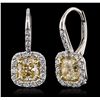 Image 2 : Platinum and 18KT Yellow Gold EGL Certified 2.71ctw Diamond Earrings