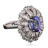 Image 2 : 18KT White Gold 3.11ct Tanzanite and Diamond Ring