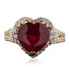 Image 3 : 14KT Yellow Gold 5.41ct Ruby and Diamond Ring