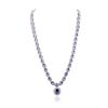 Image 3 : 14KT White Gold 35.22ctw Tanzanite and Diamond Necklace