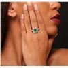 Image 2 : 14KT Two-Tone Gold 2.50ct Emerald and Diamond Ring