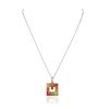 Image 3 : 14KT White Gold 4.26ct Yellow Sapphire and Diamond Pendant With Chain