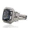 Image 2 : 18KT White Gold 4.68ct Tanzanite and Diamond Ring