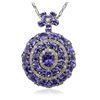 Image 2 : 14KT White Gold 12.68ctw Tanzanite and Diamond Pendant With Chain
