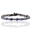 Image 1 : 14KT White Gold 7.14ctw Tanzanite and Diamond Bracelet