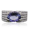 Image 1 : 14KT White Gold 2.75ct Tanzanite and Diamond Ring