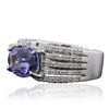 Image 2 : 14KT White Gold 2.75ct Tanzanite and Diamond Ring