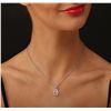 Image 1 : 18KT White Gold 2.34ctw Diamond Pendant With Chain With Chain