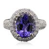 Image 3 : 14KT Two-Tone Gold 4.22ct Tanzanite and Diamond Ring
