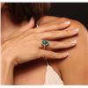 Image 5 : 14KT White Gold 4.01ct Emerald and Diamond Ring