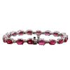 Image 2 : 14KT White Gold 18.18ctw Ruby and Diamond Bracelet