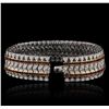 Image 8 : 18KT White Gold 9.60ctw Ruby and Diamond Bracelet