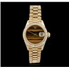 Image 1 : Ladies Rolex 18KT Yellow Gold DateJust Diamond Wristwatch