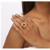 Image 1 : 14KT Yellow Gold 8.45ct Citrine Quartz and Diamond Ring