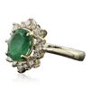 Image 4 : 14KT Yellow Gold 1.84ct Emerald and Diamond Ring