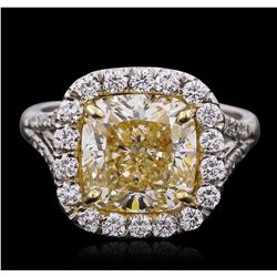 Platinum EGL Certified 5.79ctw Diamond Ring