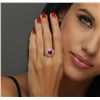 Image 1 : 14KT Yellow Gold 3.46ct Ruby and Diamond Ring