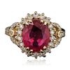 Image 3 : 14KT Yellow Gold 3.46ct Ruby and Diamond Ring