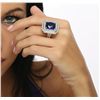 Image 2 : Platinum 15.86ct Tanzanite and Diamond Ring