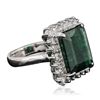 Image 2 : 14KT White Gold 7.86ct Emerald and Diamond Ring