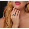 Image 3 : 14KT White Gold 0.59ctw Sapphire and Diamond Ring