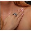 Image 5 : 14KT White Gold 0.59ctw Sapphire and Diamond Ring