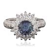 Image 1 : 14KT White Gold 1.67ct Tanzanite and Diamond Ring