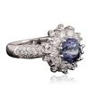 Image 2 : 14KT White Gold 1.67ct Tanzanite and Diamond Ring