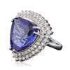 Image 2 : 14KT White Gold GIA Certified 18.78ct Tanzanite and Diamond Ring