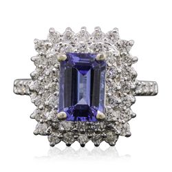 14KT White Gold 1.93ct Tanzanite and Diamond Ring