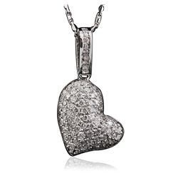 14KT White Gold 0.78ctw Diamond Pendant With Chain