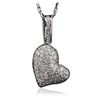 Image 1 : 14KT White Gold 0.78ctw Diamond Pendant With Chain