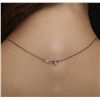 Image 5 : 14KT White Gold 0.78ctw Diamond Pendant With Chain