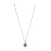 Image 2 : 14KT White Gold 2.81ct Tanzanite and Diamond Pendant With Chain