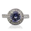 Image 1 : 14KT White Gold 1.61ct Tanzanite and Diamond Ring