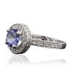 Image 2 : 14KT White Gold 1.61ct Tanzanite and Diamond Ring