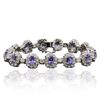 Image 3 : 14KT White Gold 10.66ctw Tanzanite and Diamond Bracelet