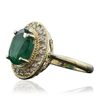 Image 2 : 14KT Yellow Gold 2.75ct Emerald and Diamond Ring