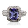 Image 1 : 14KT White Gold 2.41ct Tanzanite and Diamond Ring