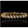 Image 1 : 18KT Yellow Gold 14.48ctw Diamond Bracelet