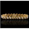 Image 2 : 18KT Yellow Gold 14.48ctw Diamond Bracelet