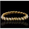 Image 8 : 18KT Yellow Gold 14.48ctw Diamond Bracelet