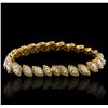 Image 8 : 18KT Yellow Gold 14.48ctw Diamond Bracelet