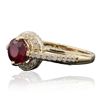 Image 2 : 14KT Yellow Gold 1.56ct Ruby and Diamond Ring