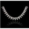 Image 3 : Platinum 20.76ctw Diamond Tennis Necklace